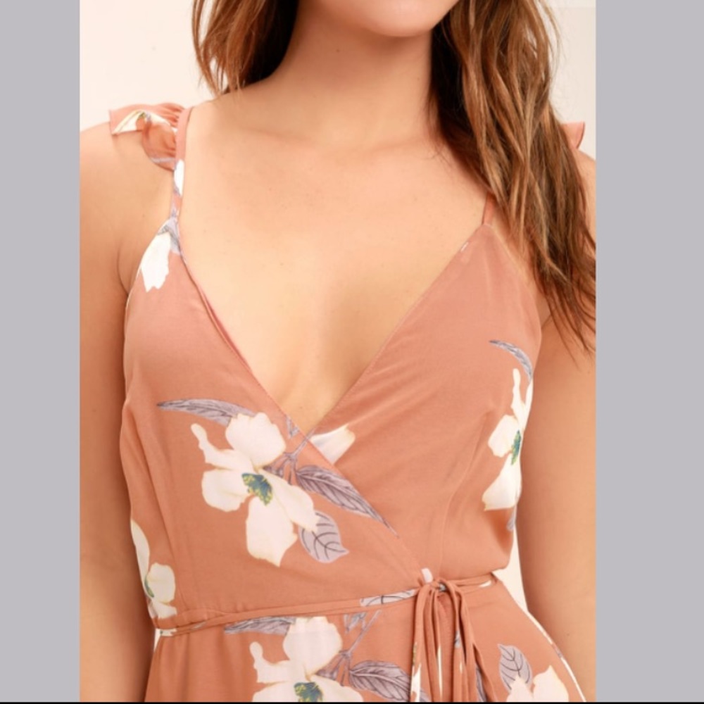 NWOT Lulu’s ‘All Mine’ Floral Print Wrap Dress - Picture 4 of 7